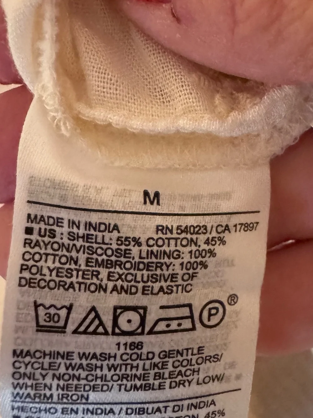 Old Navy Cream Embroidered Tiered Dress size Medium